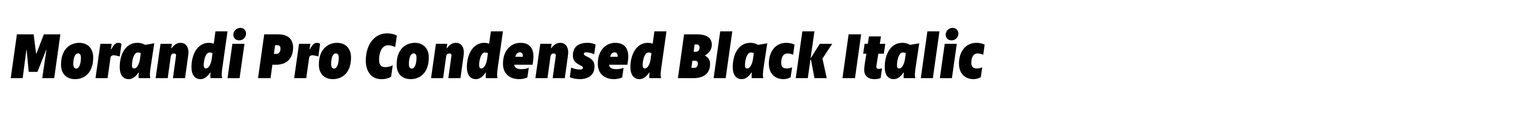 Morandi Pro Condensed Black Italic